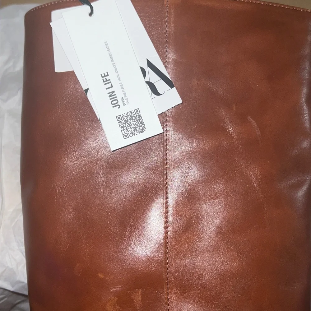 Zara Brown Over the Knee Boots Size 39 NWT